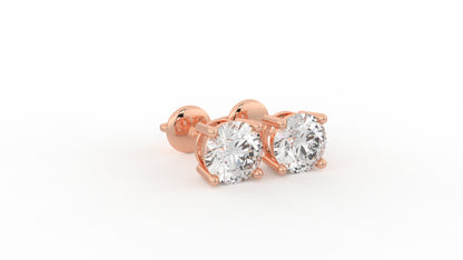 3 CTW Diamond Cluster Stud Earring