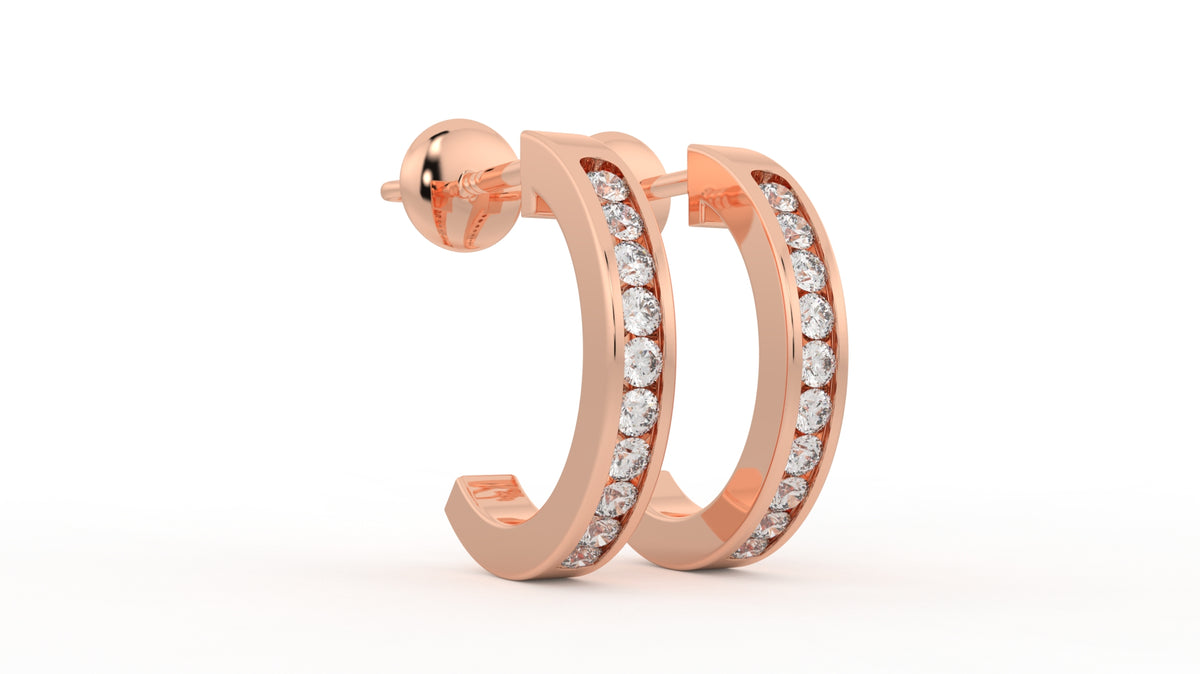 0.70 CTW Diamond Huggie Hoop Earrings