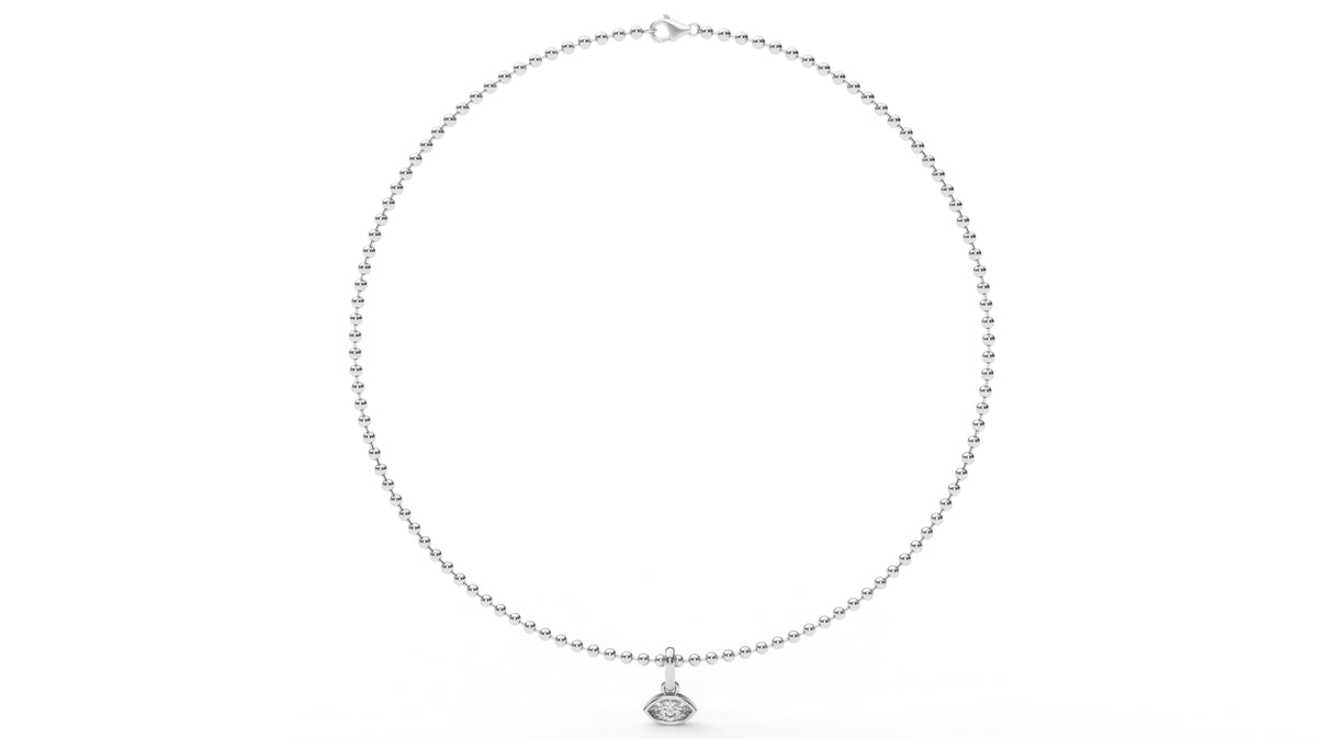 1 CTW Marquise Cut Diamond Solitaire Pendant