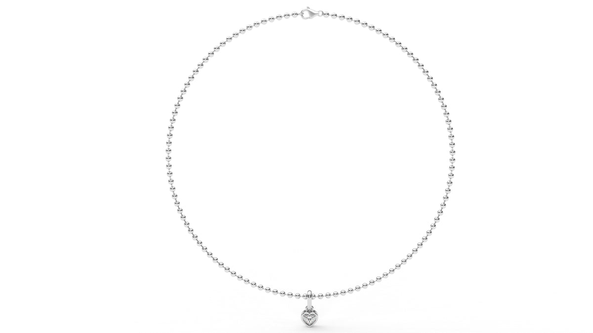 1 CTW Heart Cut Diamond Solitaire Pendant