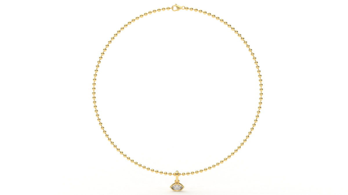 1 CTW Marquise Cut Diamond Solitaire Pendant