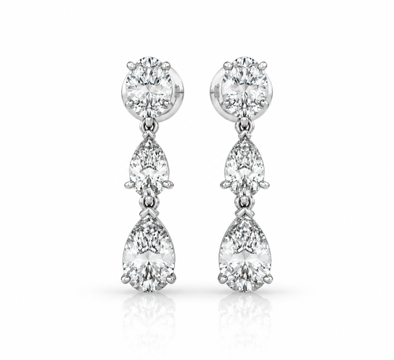 2.00 CTW Lab-Grown Diamond Drop Earrings
