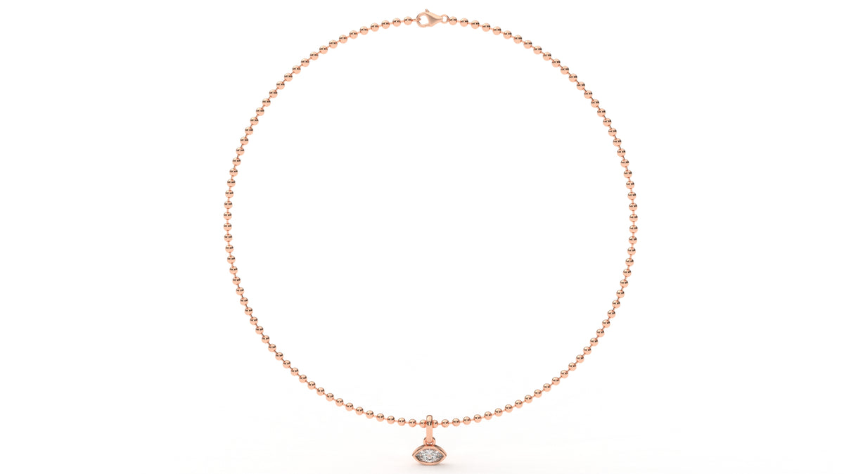 1 CTW Marquise Cut Diamond Solitaire Pendant