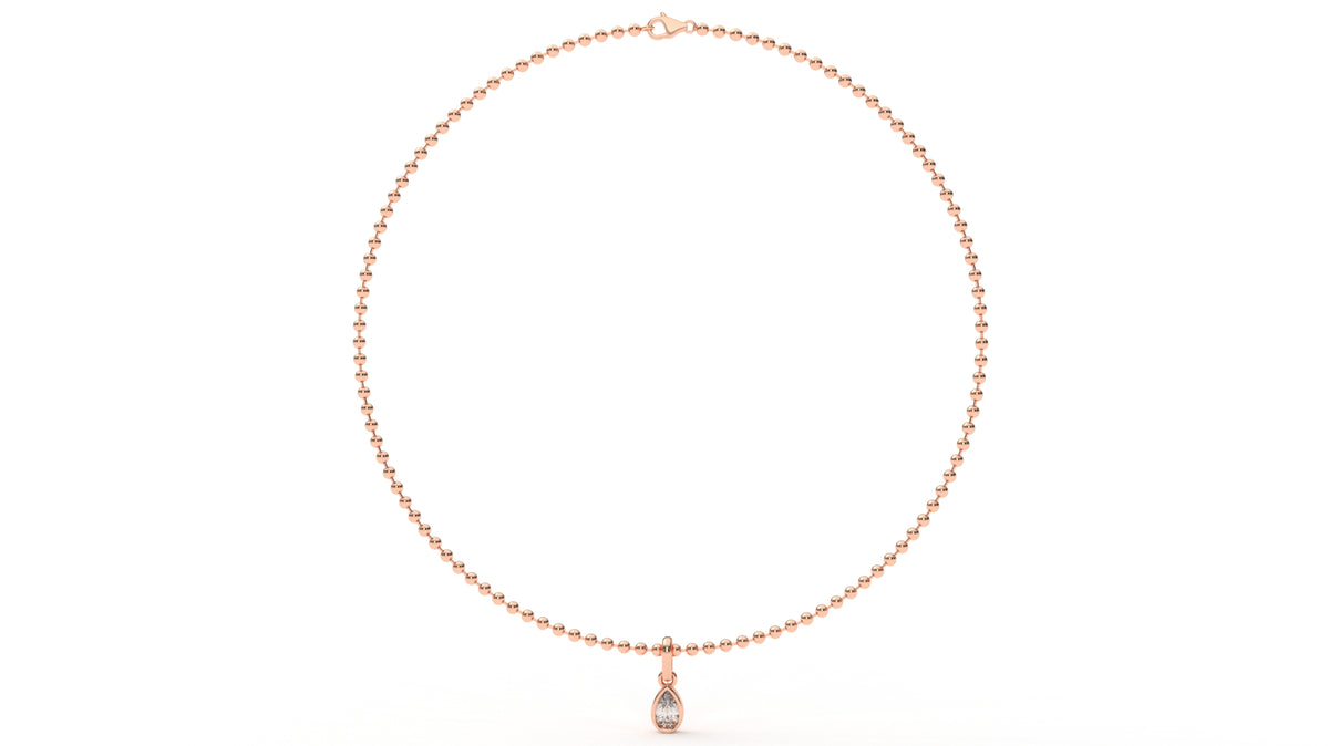 1 CTW Pear Cut Diamond Solitaire Pendant Necklace