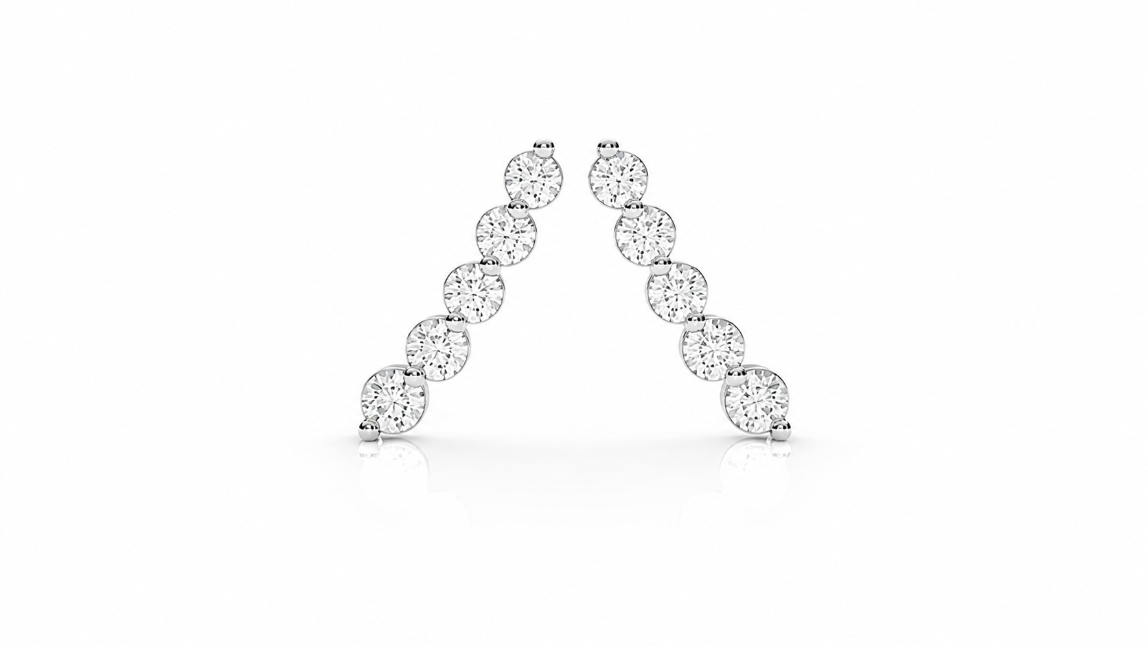 Graduated Diamond Climber Earrings – 0.58 CTW