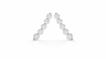 Graduated Diamond Climber Earrings – 0.58 CTW
