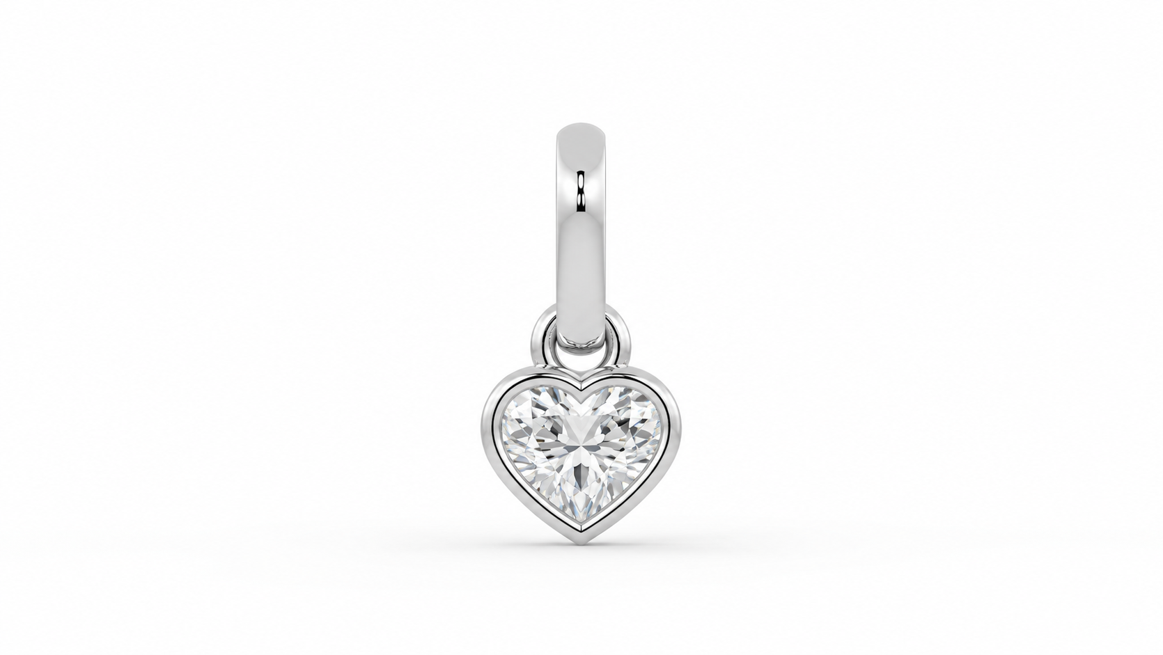1 CTW Heart Cut Diamond Solitaire Pendant