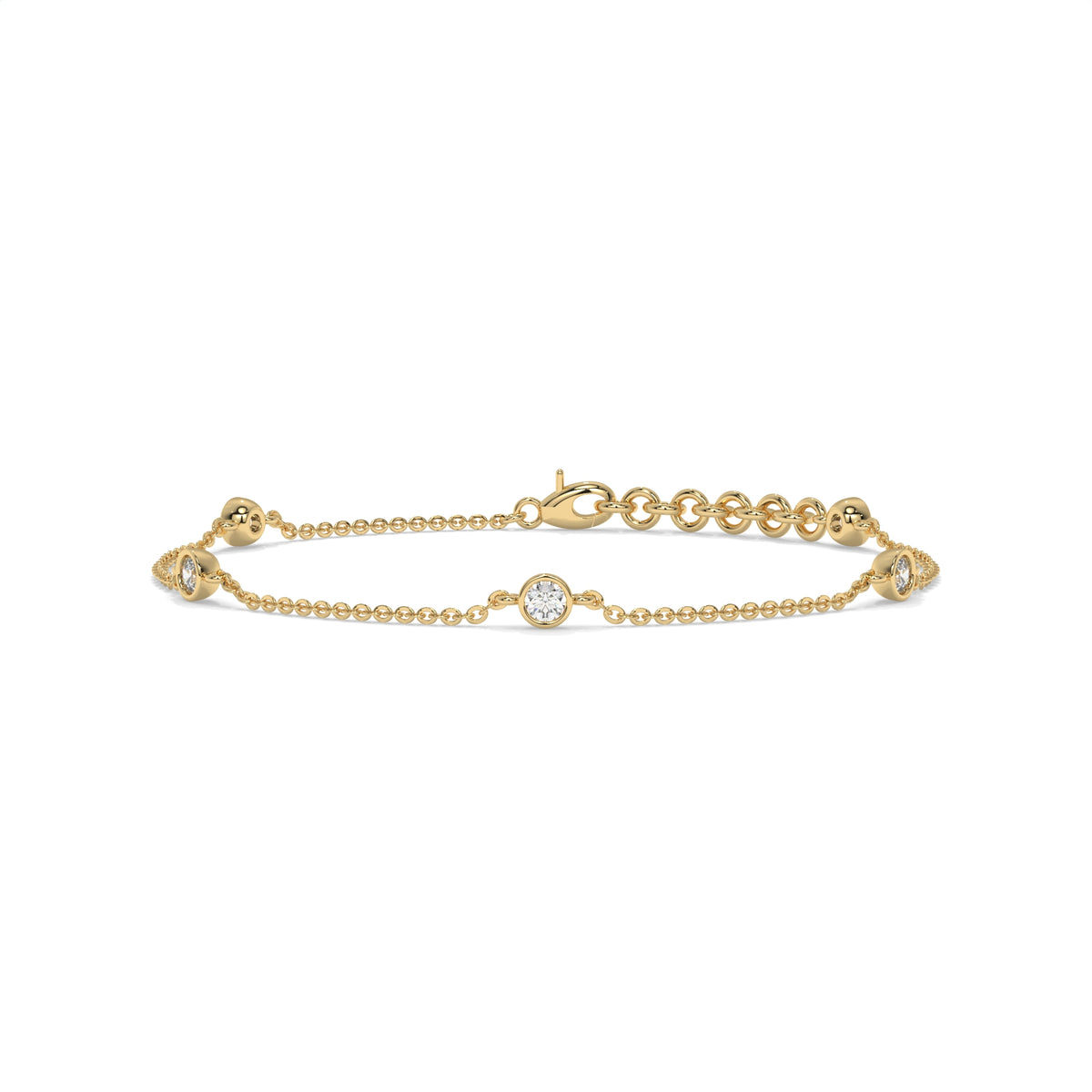 Gold bracelet with small diamonds GLAM NYC