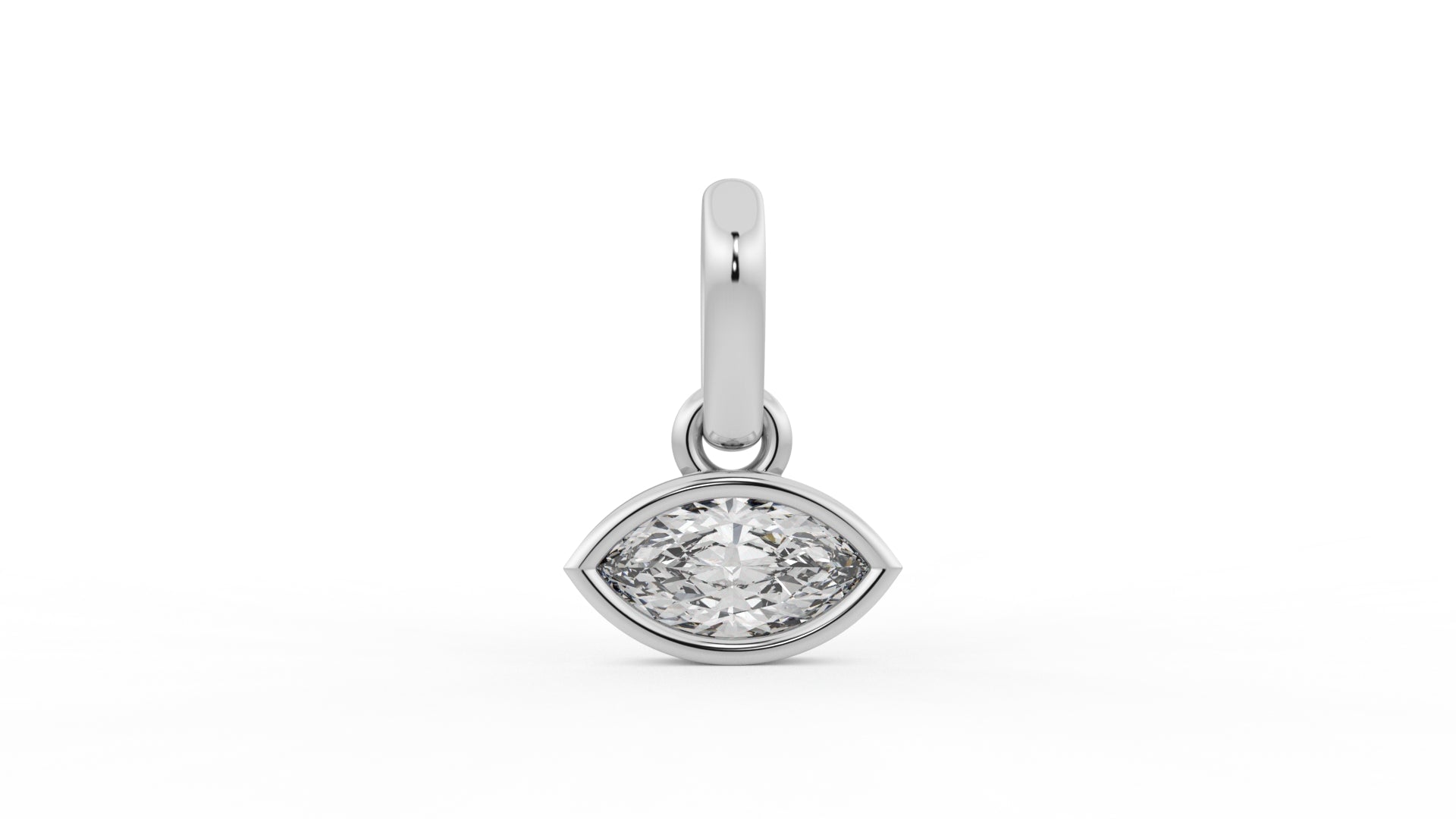 1 CTW Marquise Cut Diamond Solitaire Pendant
