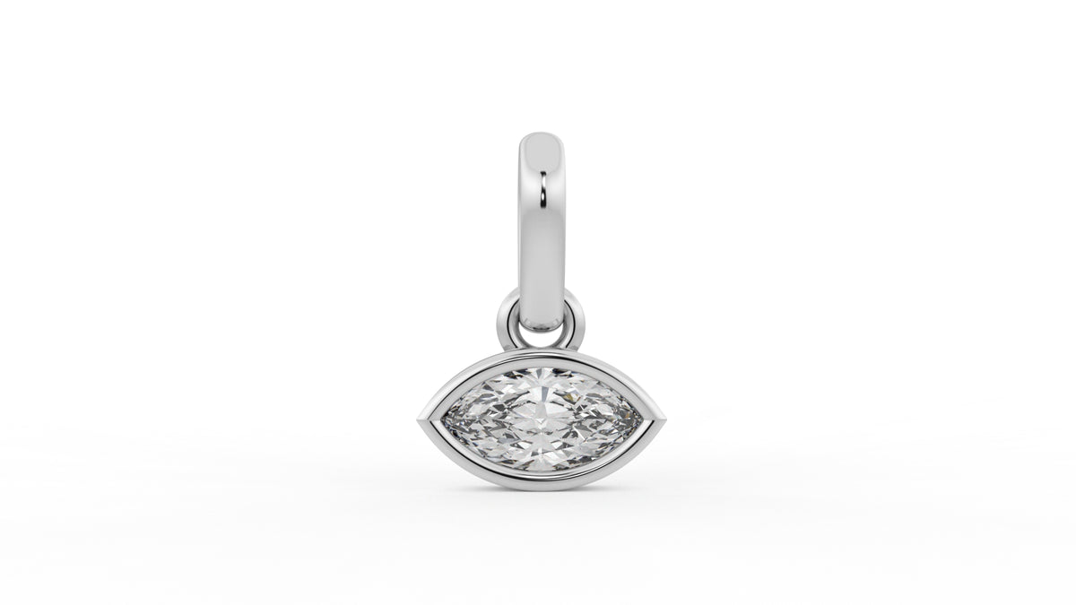 1 CTW Marquise Cut Diamond Solitaire Pendant