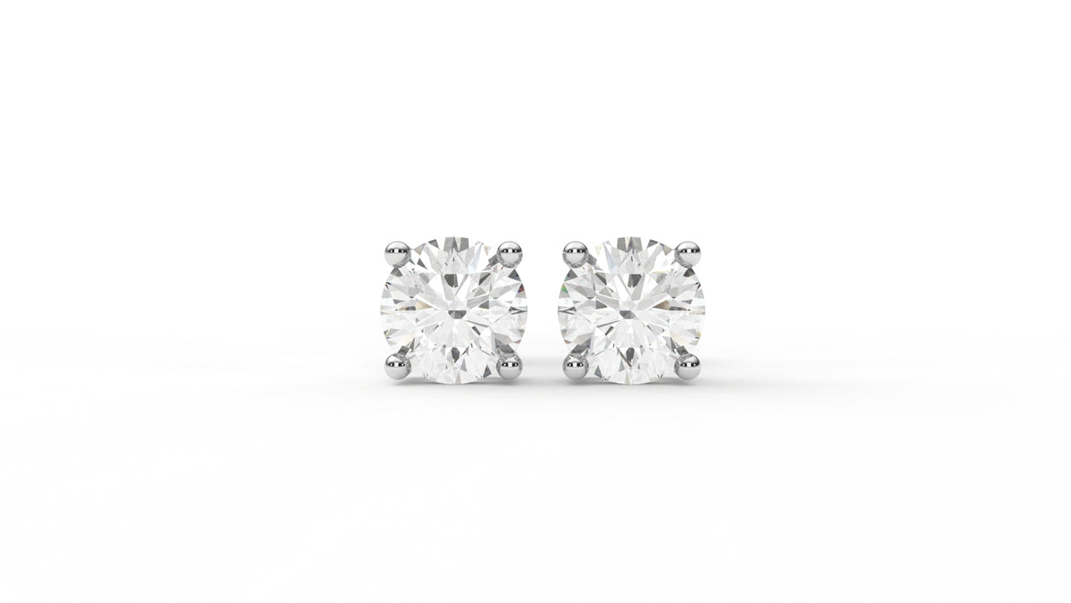 3 CTW Diamond Cluster Stud Earring