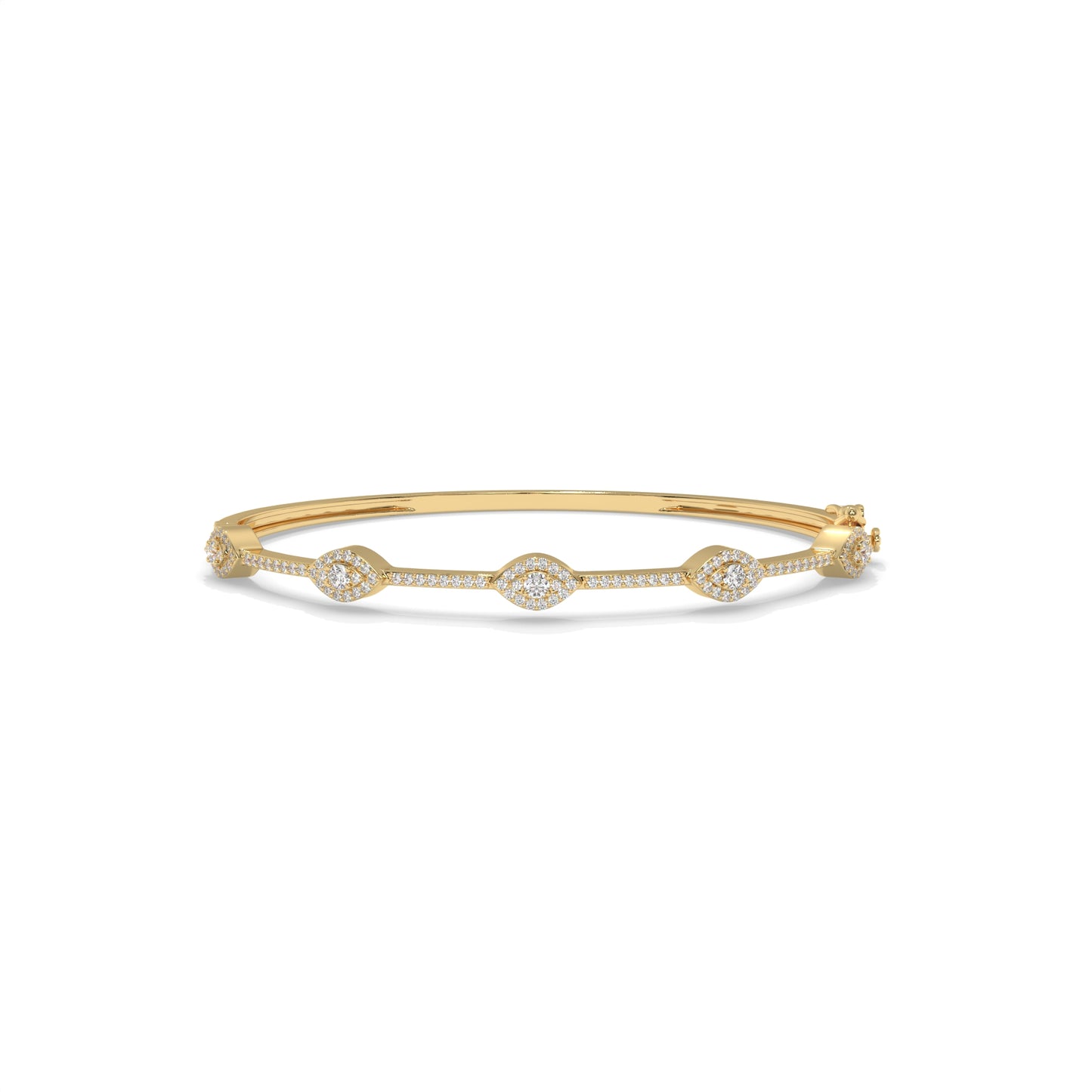 0.70 CTW Bezel Set Diamond Bangle Bracelet