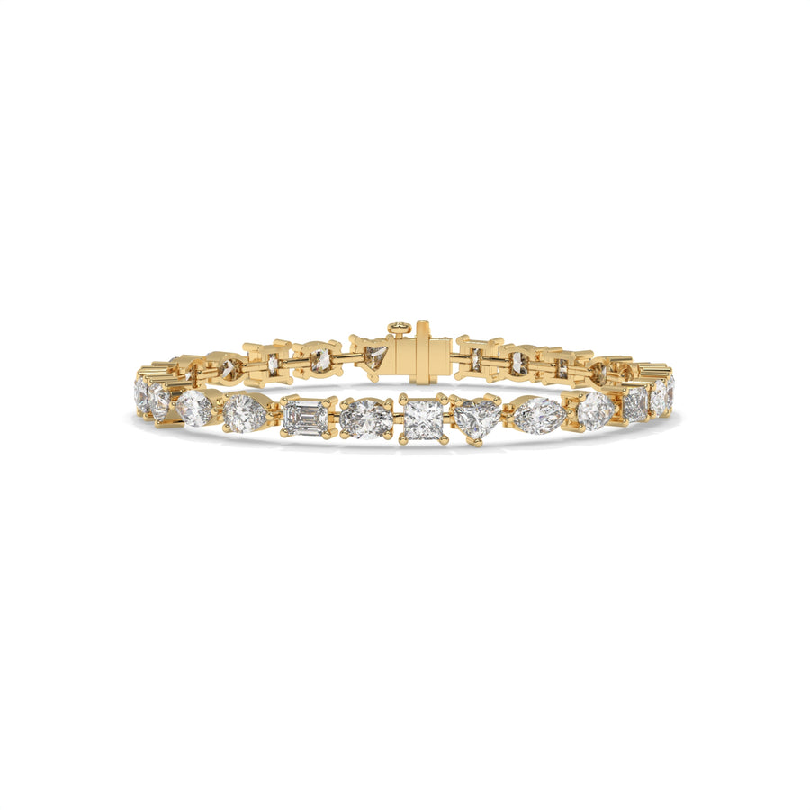 12.47 CTW Alternating Round Diamond Tennis Bracelet