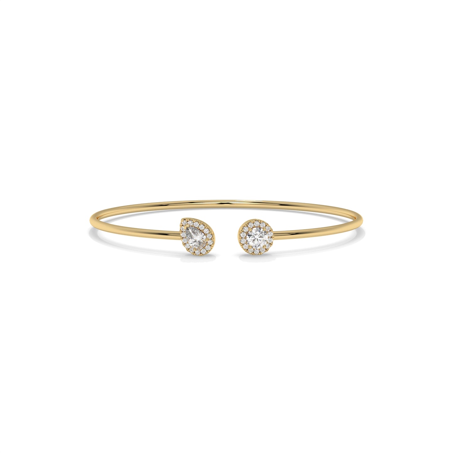 Open Cuff Diamond Bangle Bracelet – 0.93 CTW