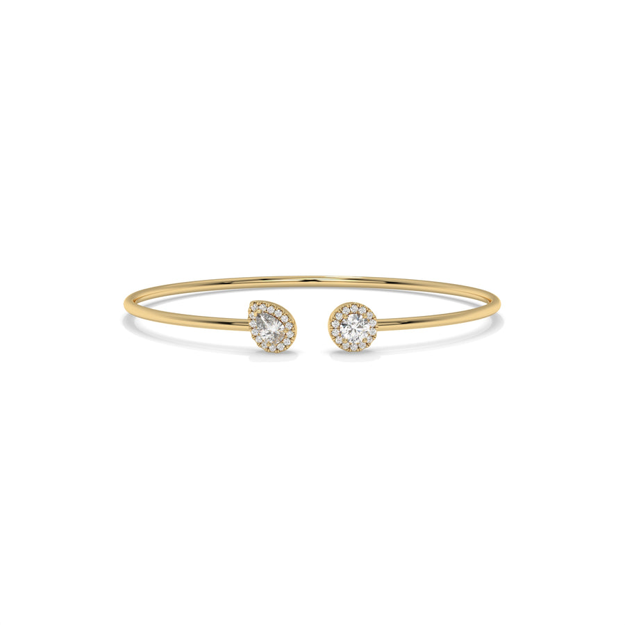 Open Cuff Diamond Bangle Bracelet – 0.93 CTW