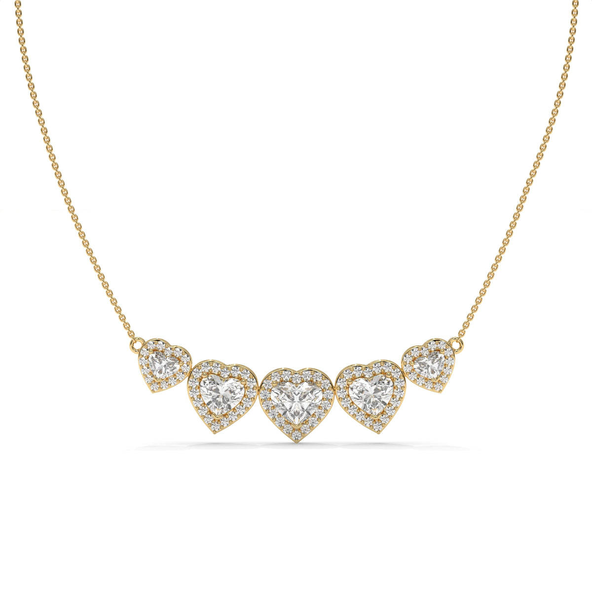 4.40 CTW Multi-Heart Lab-Grown Diamond Necklace