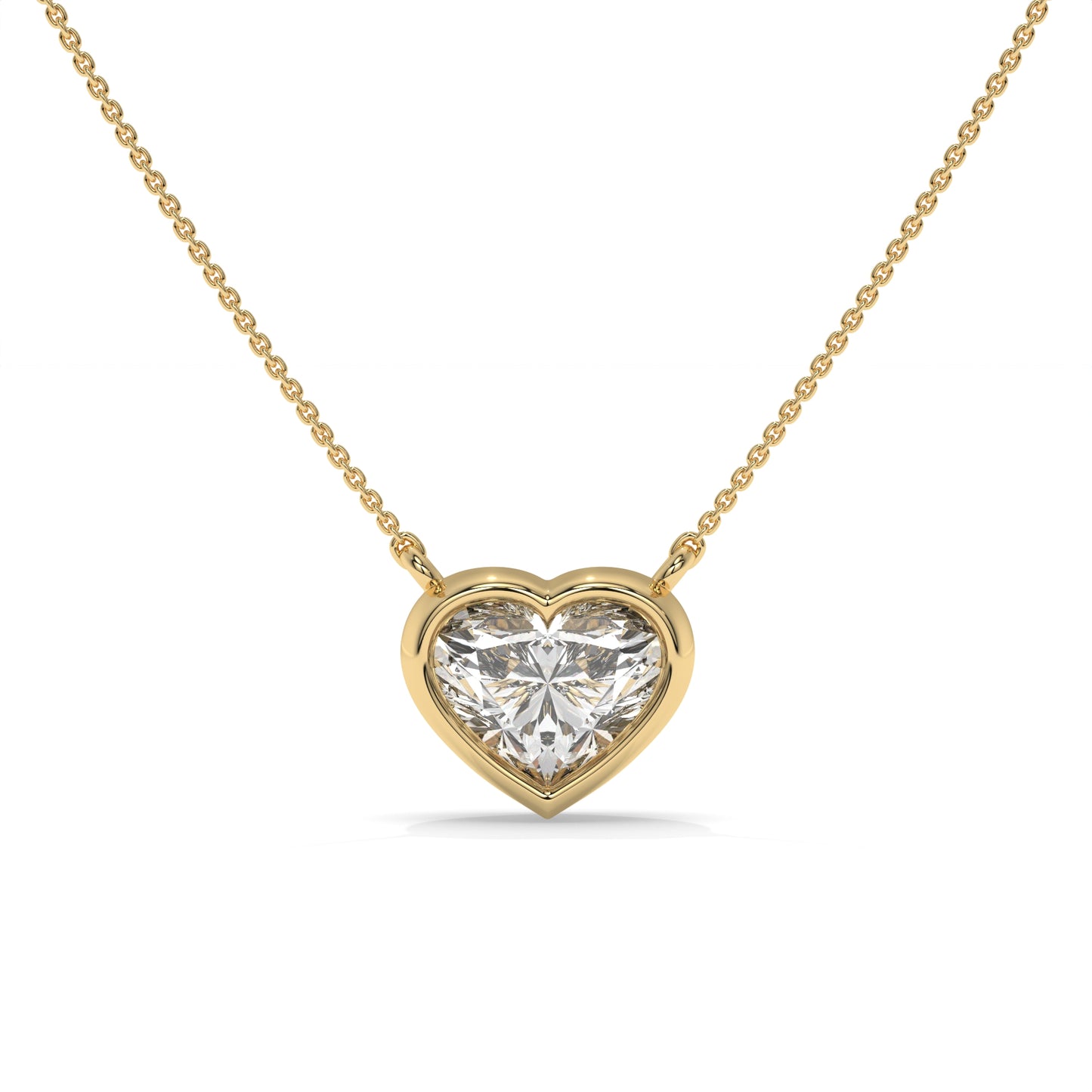 1.52 CTW Heart Solitaire Pendant Necklace