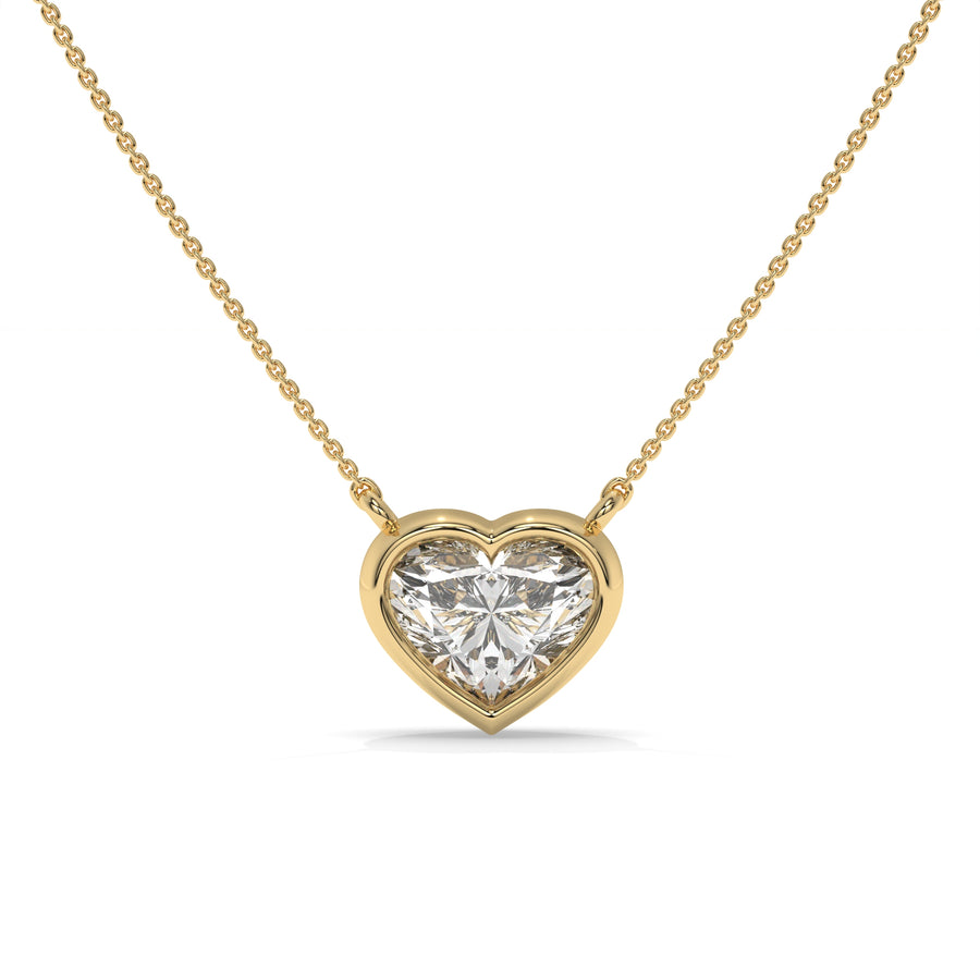 1.52 CTW Heart Solitaire Pendant Necklace