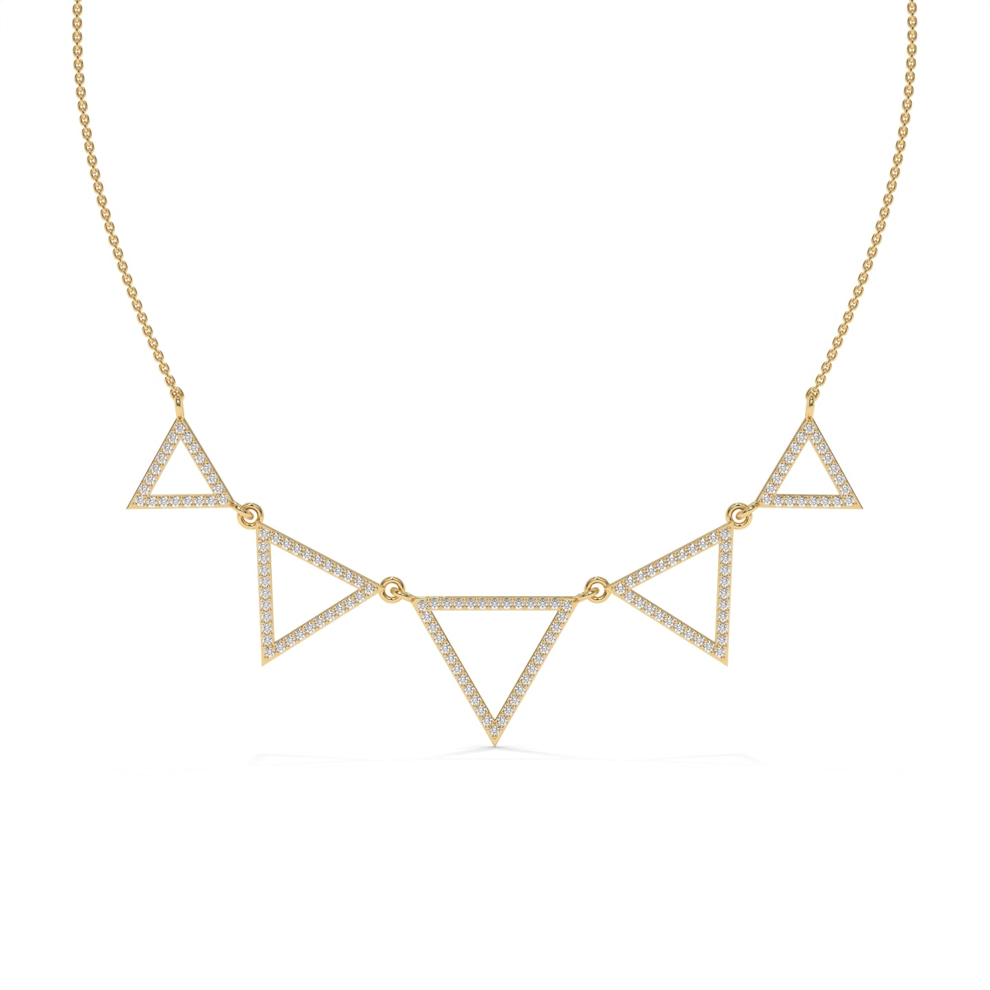 Geometric Diamond Station Necklace – 1.09 CTW