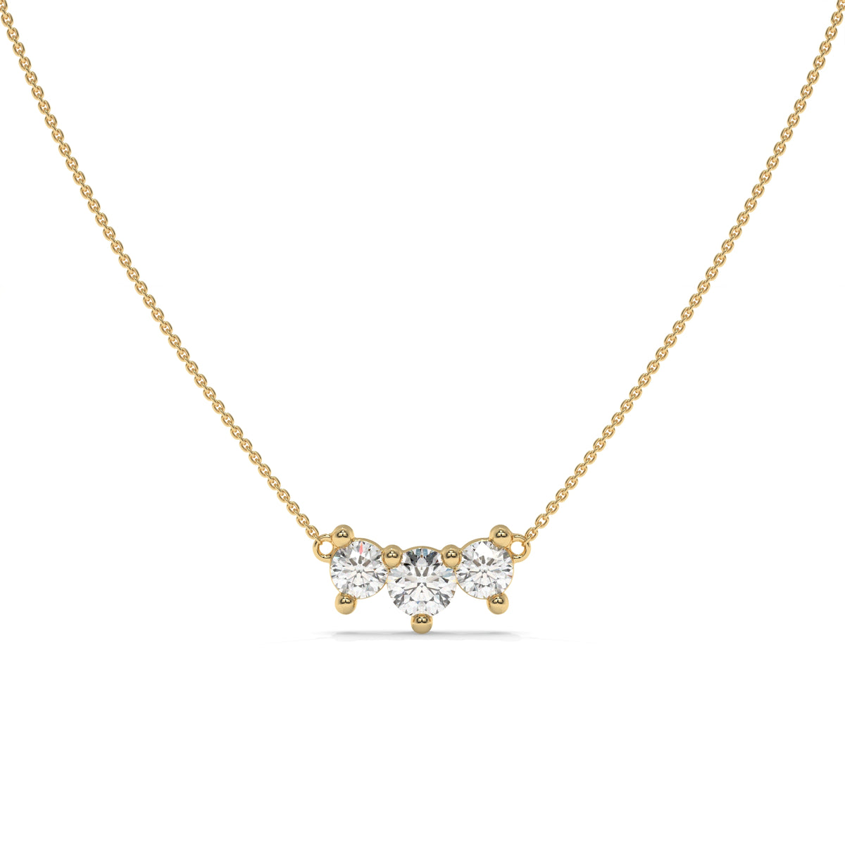 0.84 CT Diamond Cluster Bar Pendant Necklace