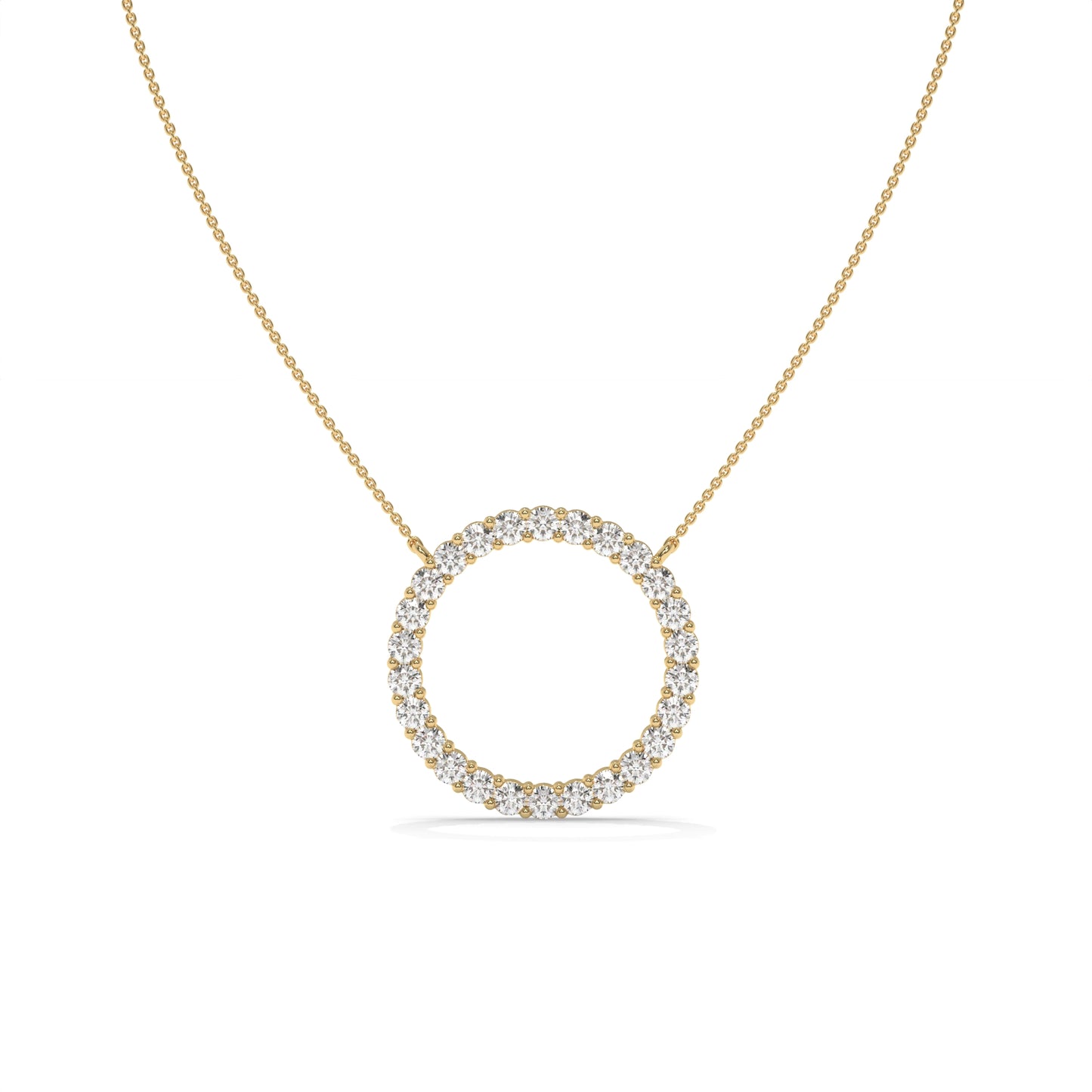 0.93 CTW Pear & Round Halo Diamond Pendant Necklace