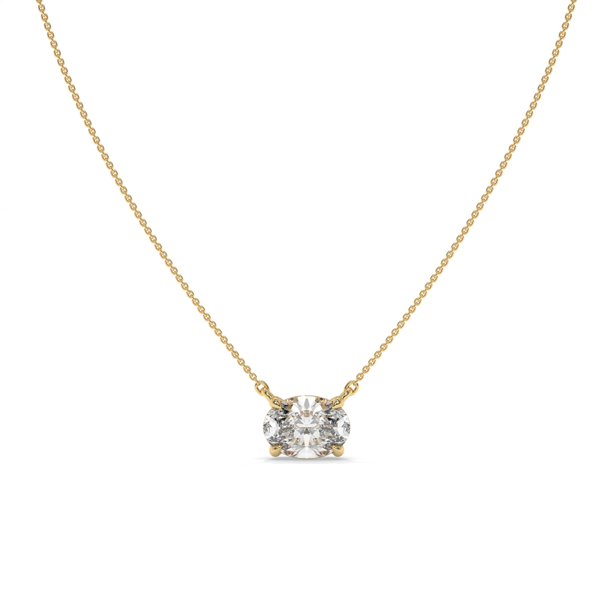 1.00 CT Round Diamond Solitaire Pendant Necklace