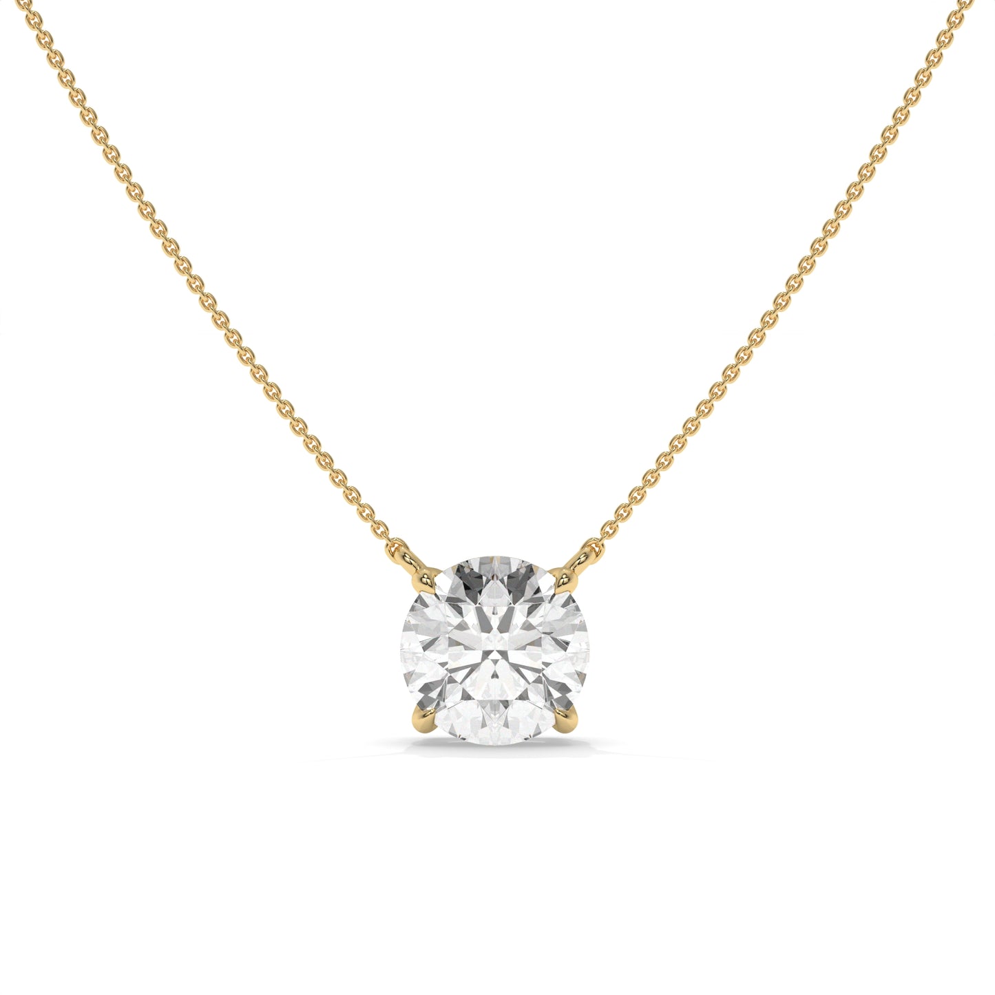 1.50 CT Round Lab-Grown Diamond Solitaire Pendant Necklace