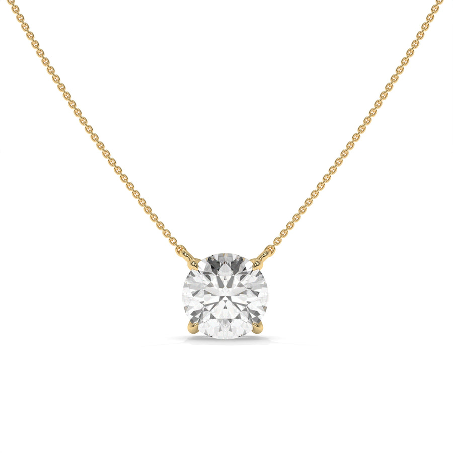 1.50 CT Round Lab-Grown Diamond Solitaire Pendant Necklace