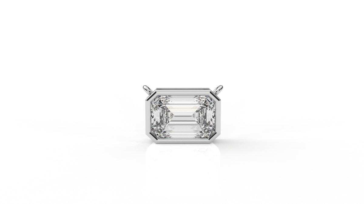 3.00 CTW Emerald Cut Diamond Solitaire Pendant