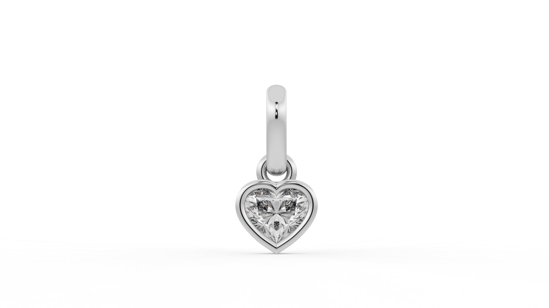 1 CTW Heart Cut Diamond Solitaire Pendant