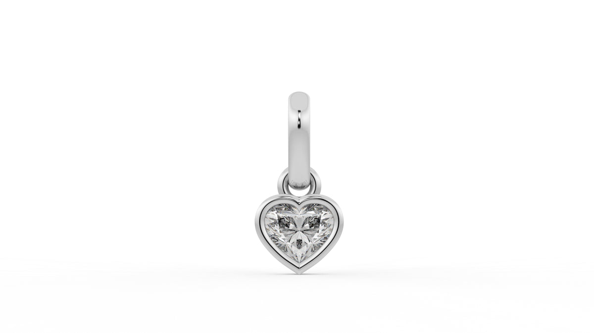 1 CTW Heart Cut Diamond Solitaire Pendant