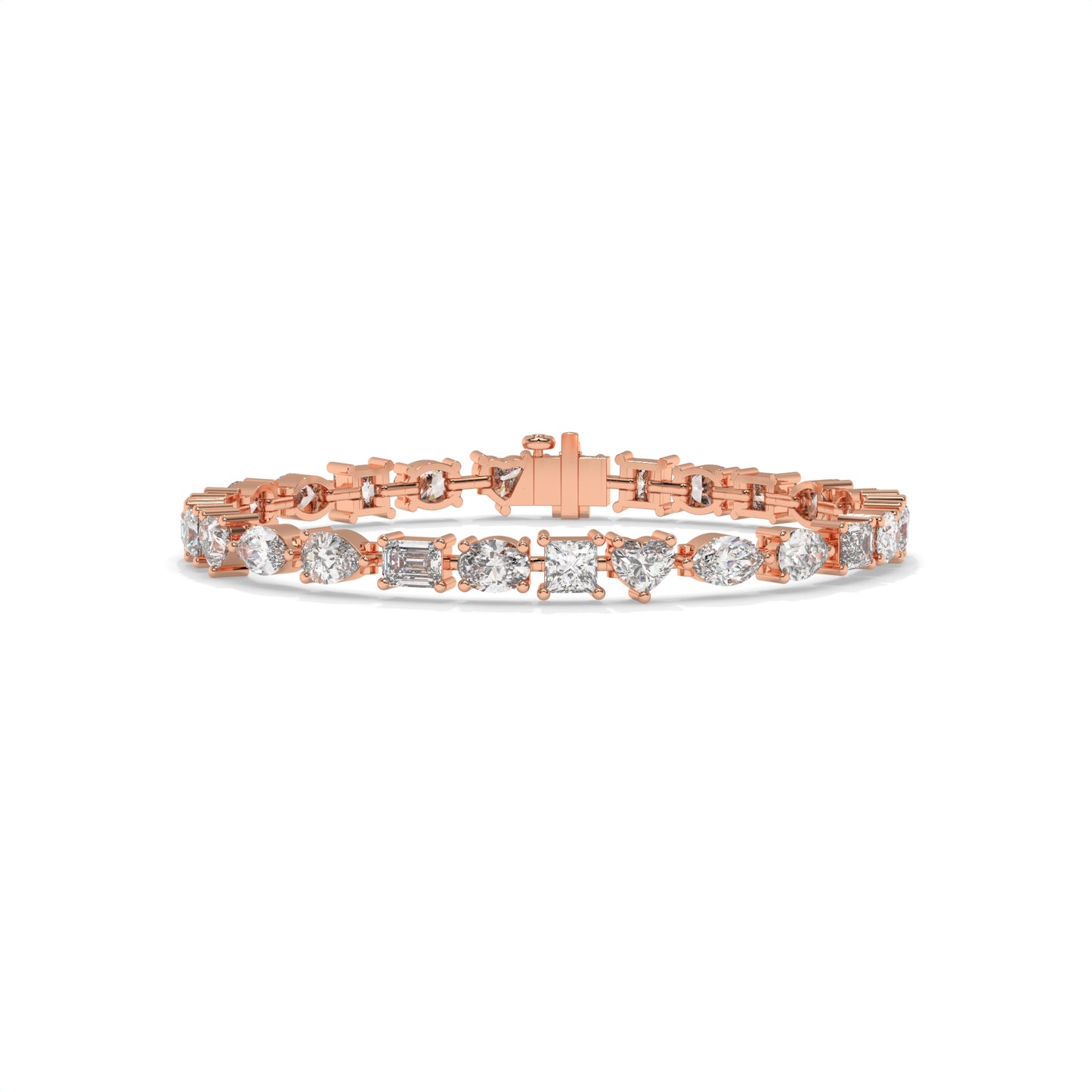 12.47 CTW Alternating Round Diamond Tennis Bracelet