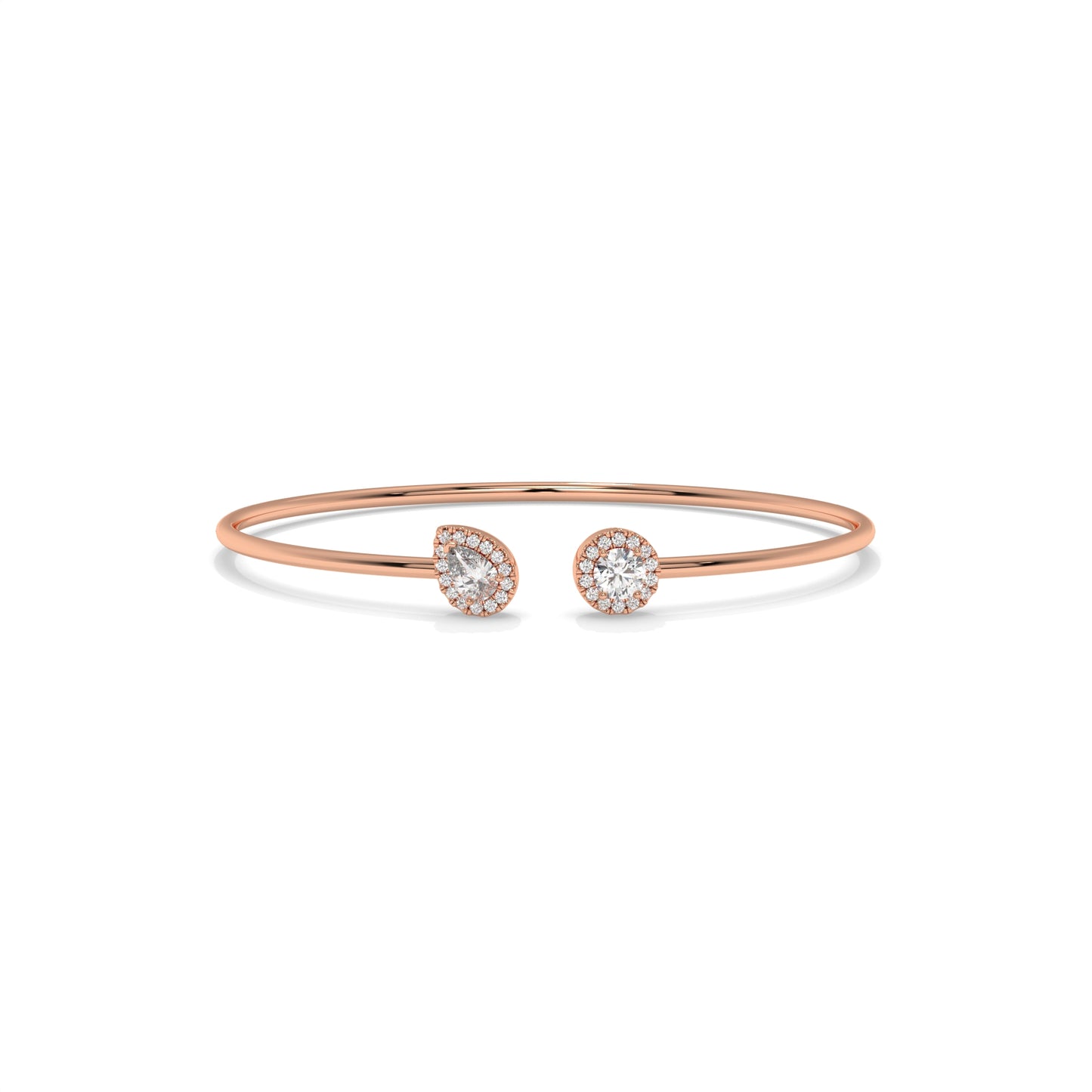 Open Cuff Diamond Bangle Bracelet – 0.93 CTW