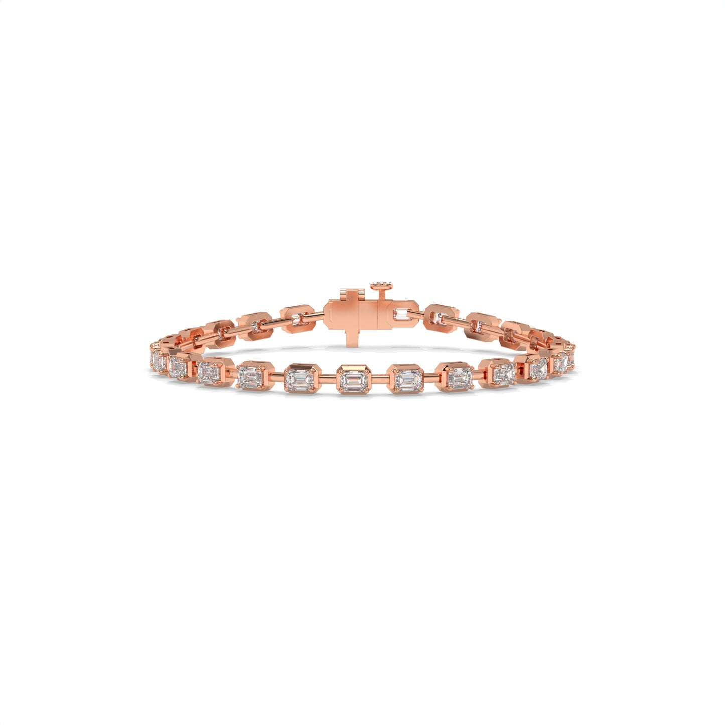 3.96 CTW Diamond Paperclip Link Bracelet
