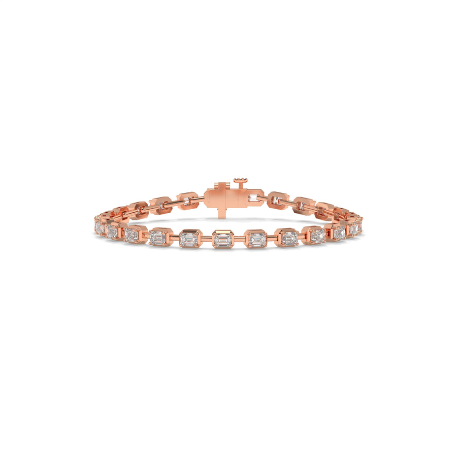 3.96 CTW Diamond Paperclip Link Bracelet
