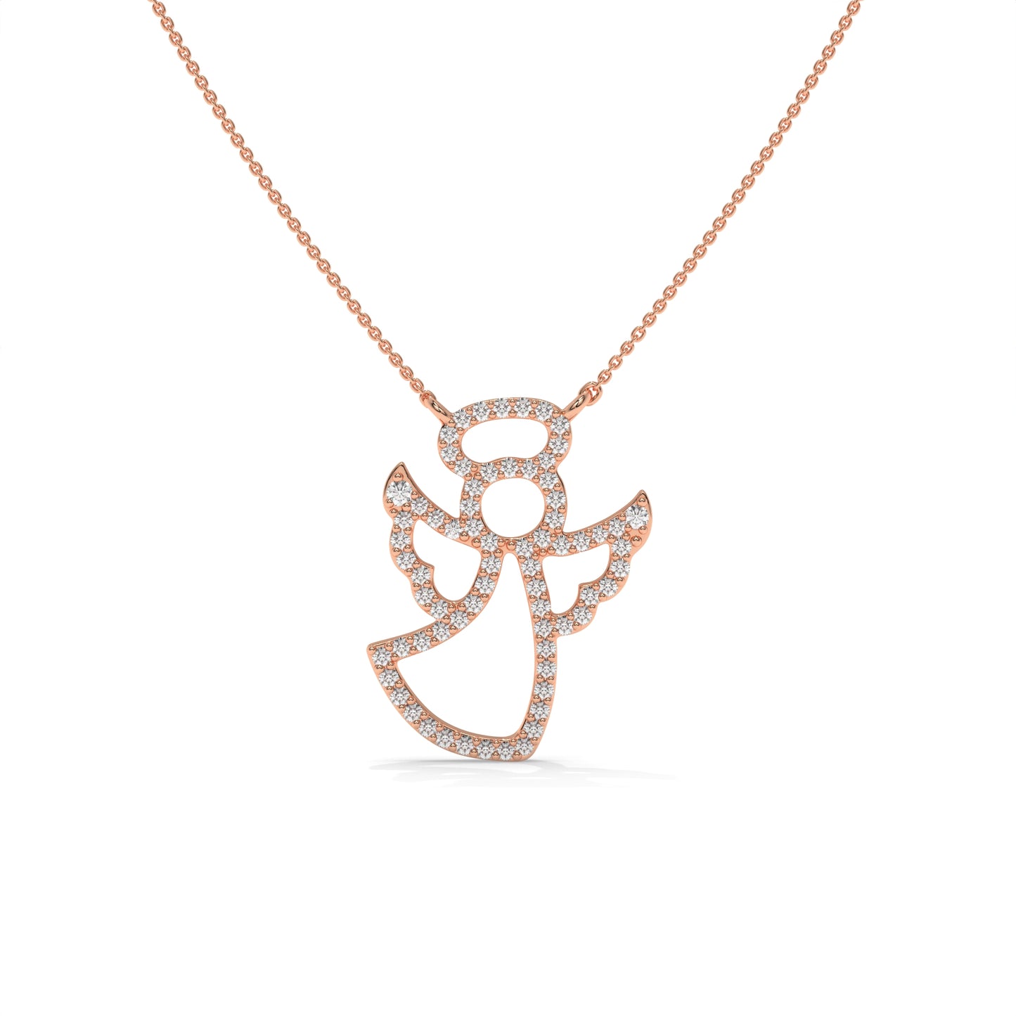 Angel Diamond Pendant Necklace - 0.27 CTW