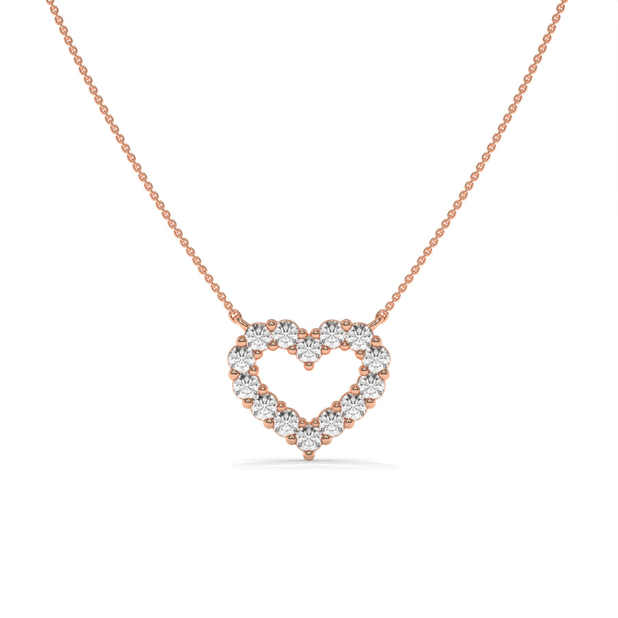 Open Heart Necklace – 0.48 CTW