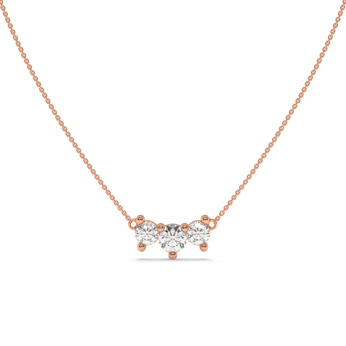 0.84 CT Diamond Cluster Bar Pendant Necklace