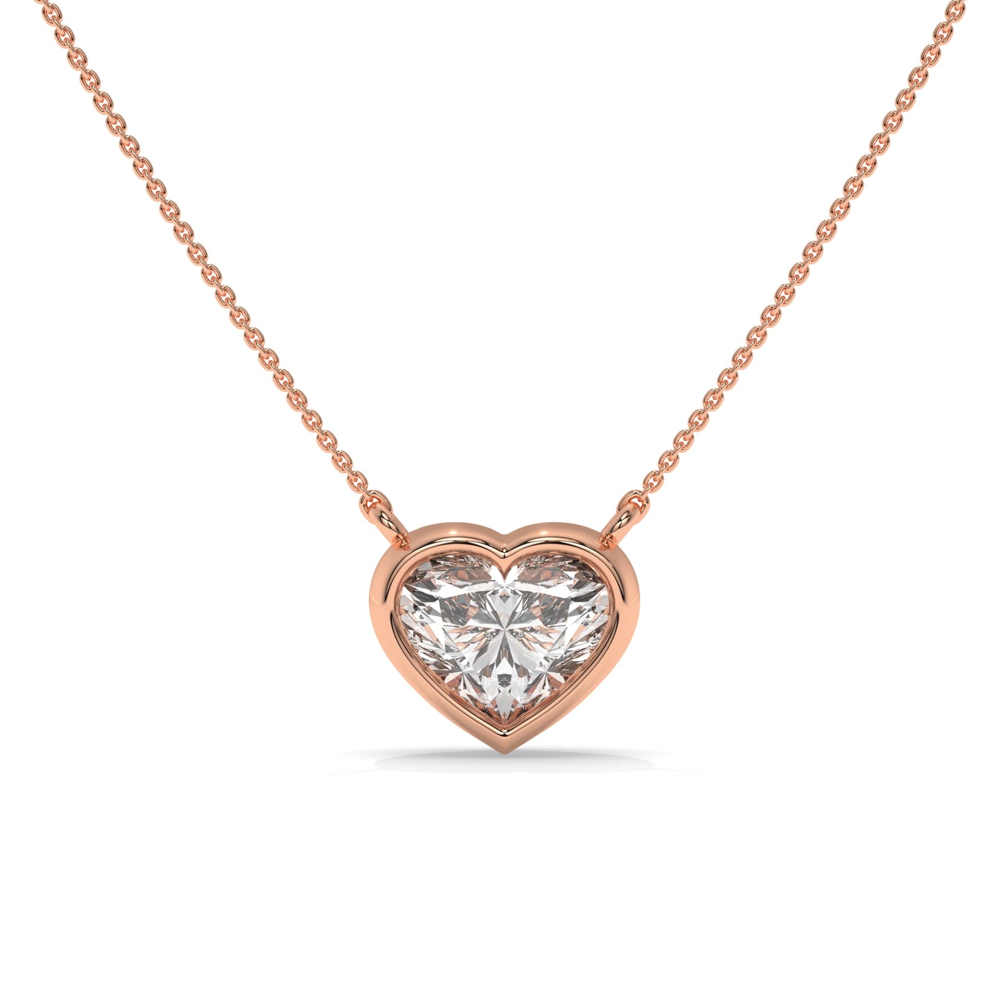 1.52 CTW Heart Solitaire Pendant Necklace
