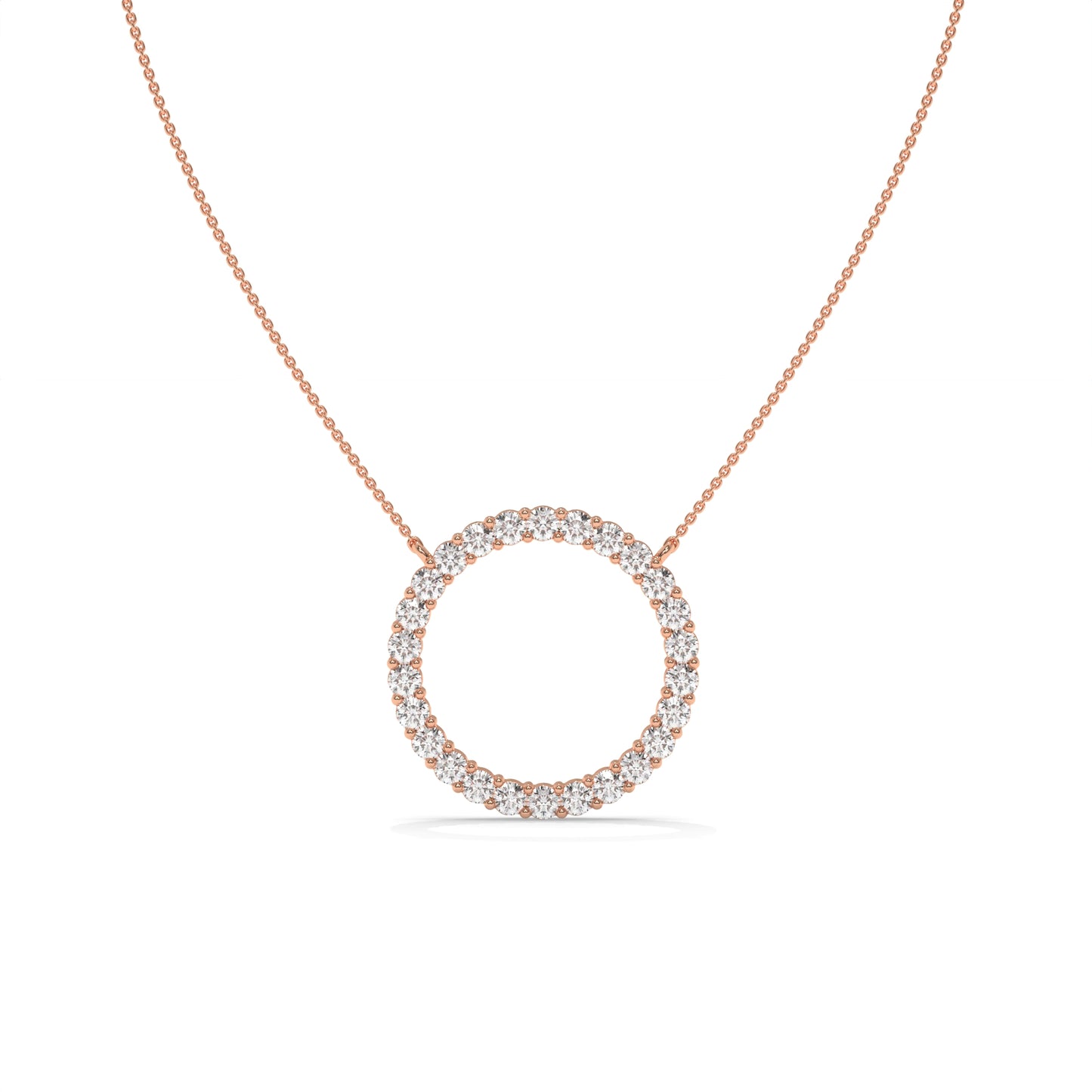 0.93 CTW Pear & Round Halo Diamond Pendant Necklace
