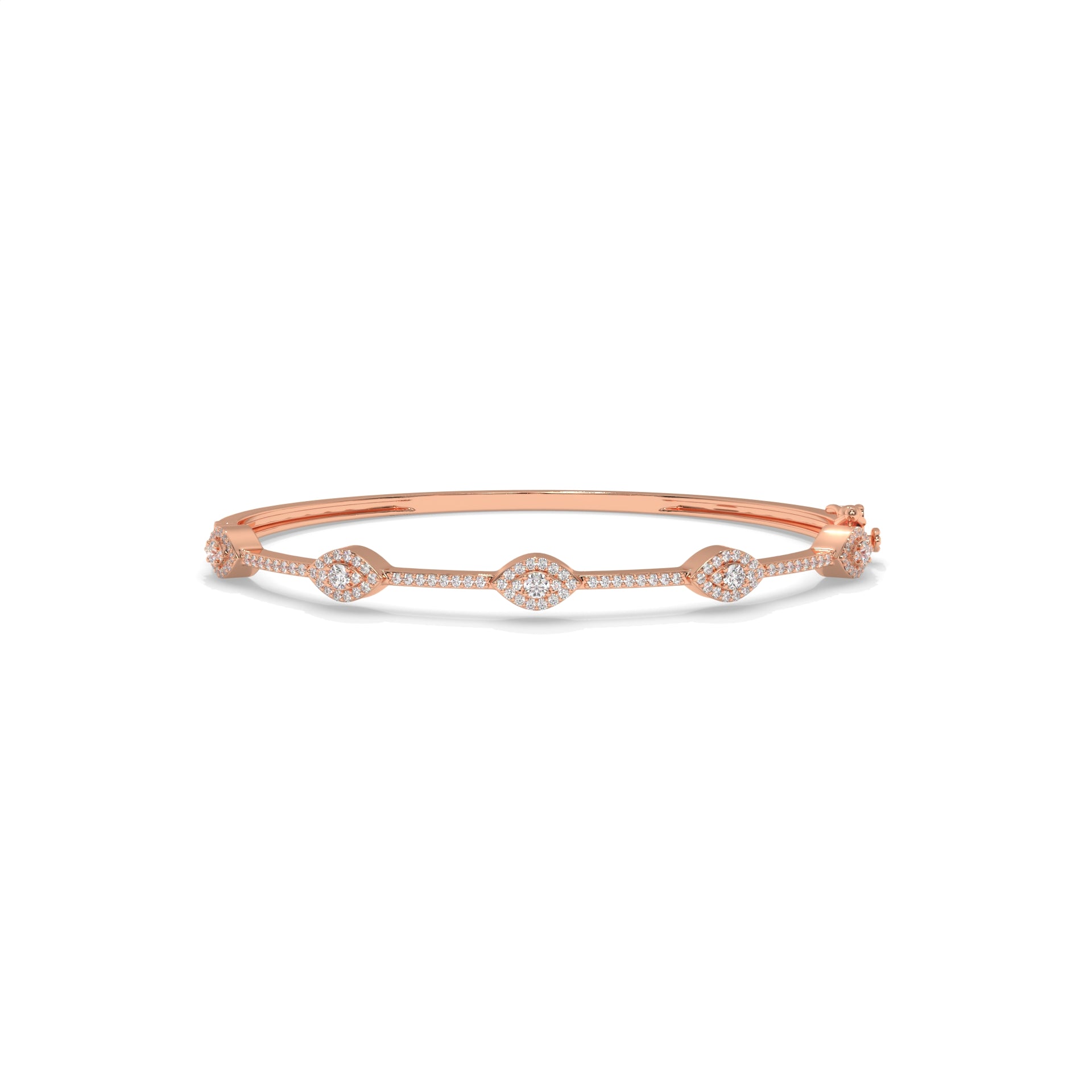 0.70 CTW Bezel Set Diamond Bangle Bracelet