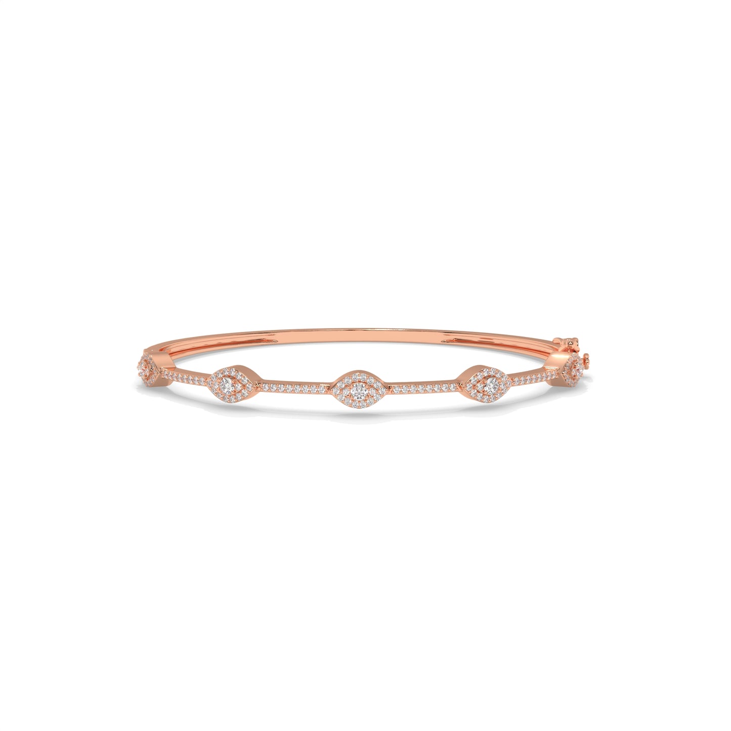 0.70 CTW Bezel Set Diamond Bangle Bracelet