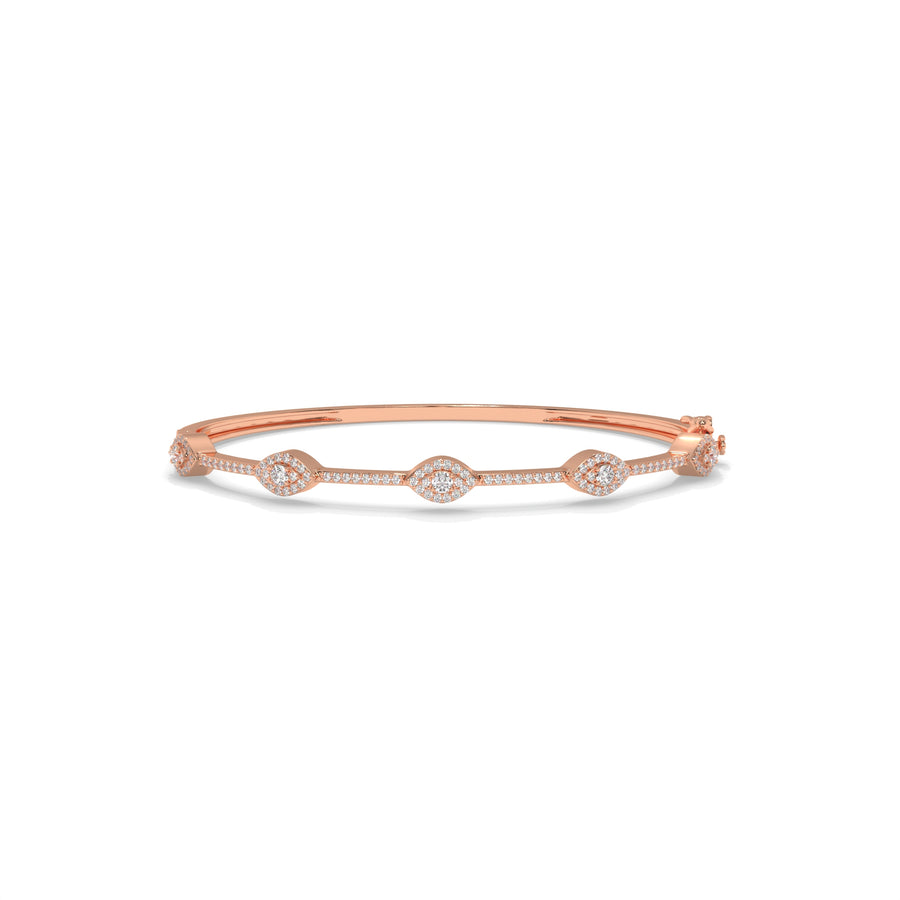 0.70 CTW Bezel Set Diamond Bangle Bracelet