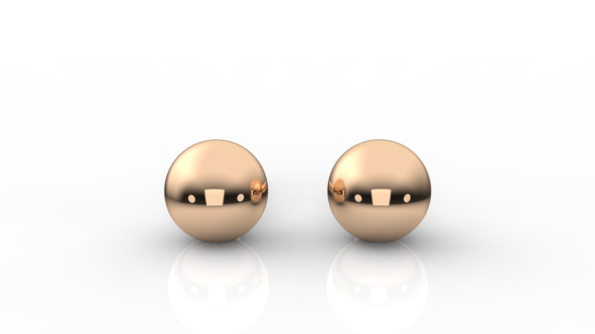 Rose gold round earrings GLAM NYC