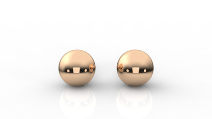 Rose gold round earrings GLAM NYC
