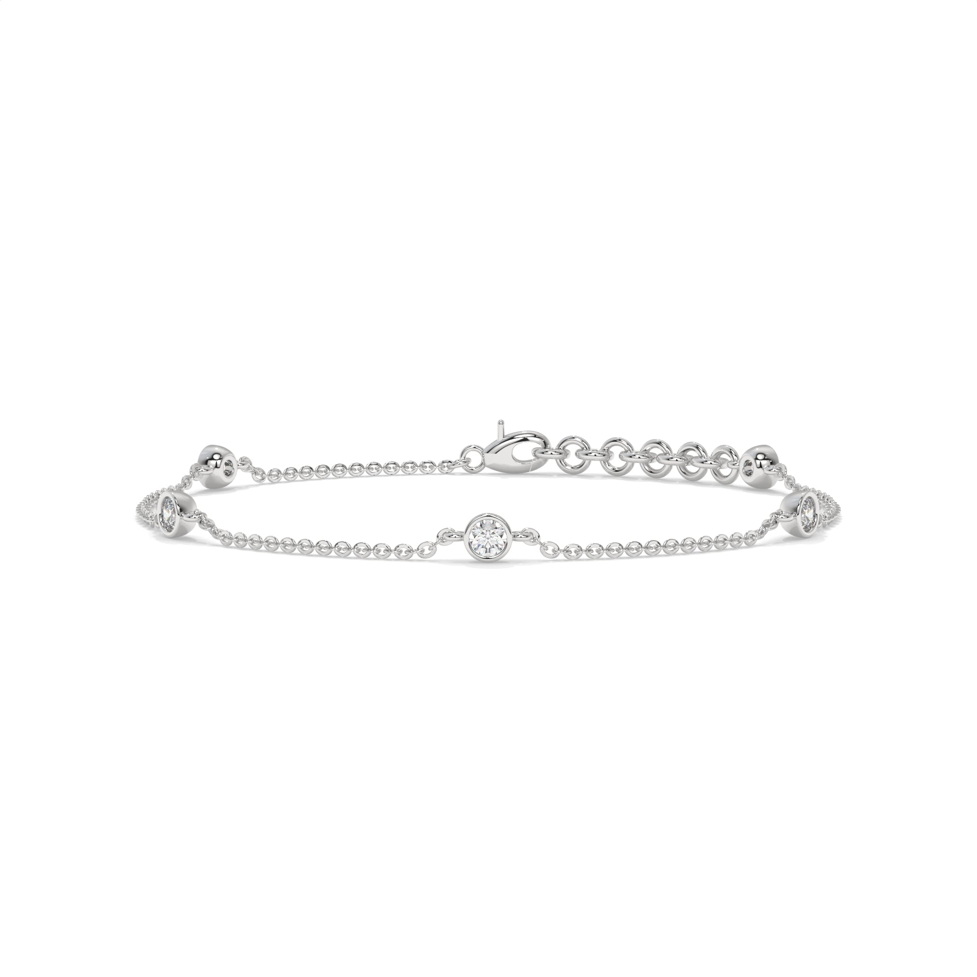 Silver bracelet with small diamonds GLAM NYC