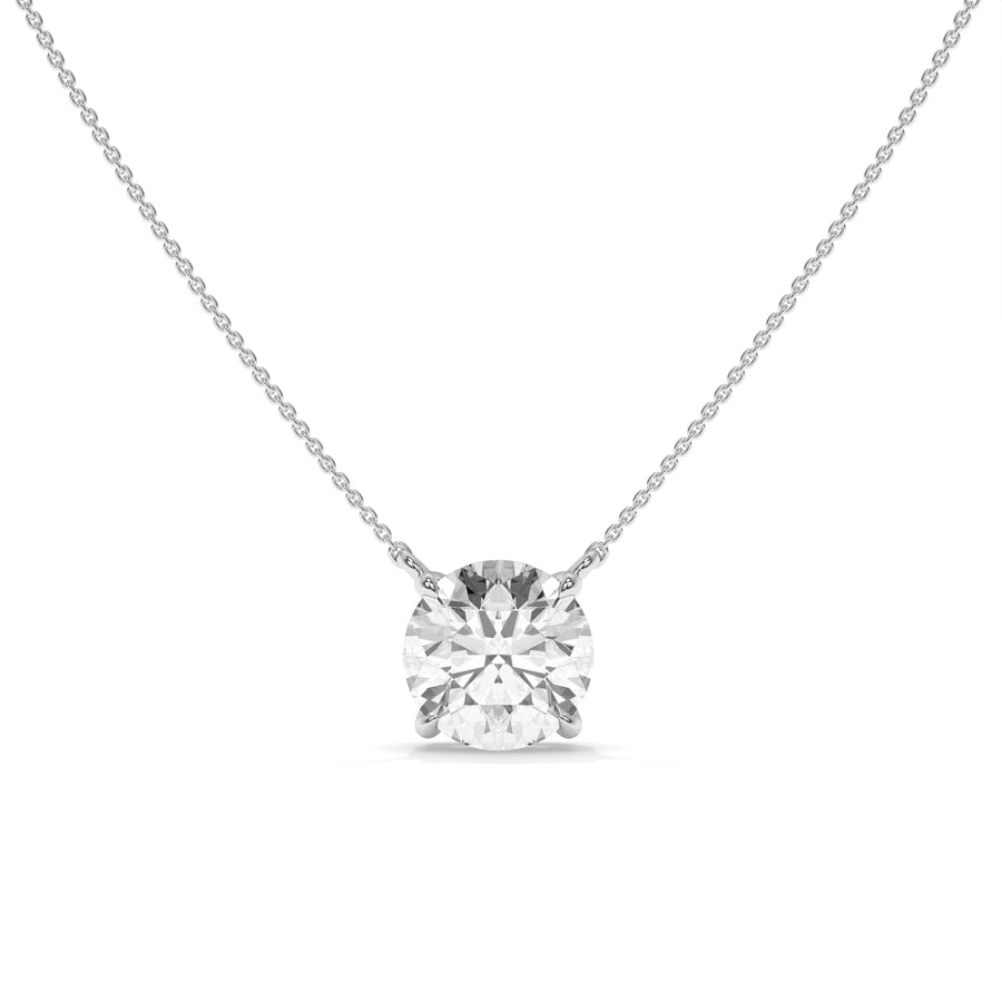 1.50 CT Round Lab-Grown Diamond Solitaire Pendant Necklace
