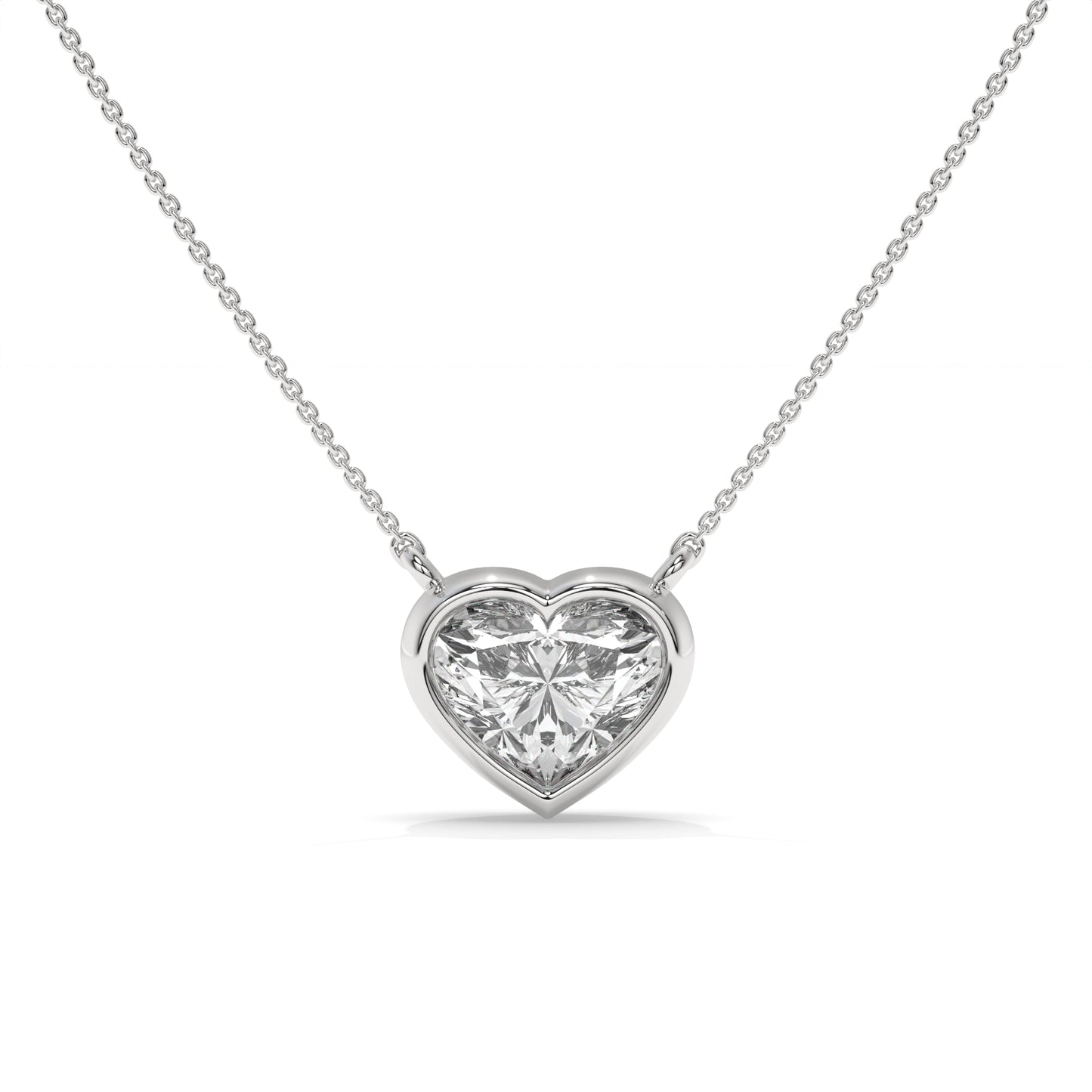 1.52 CTW Heart Solitaire Pendant Necklace