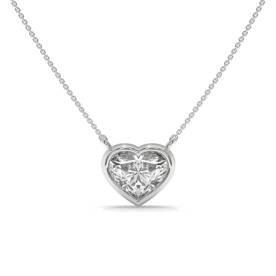 1.52 CTW Heart Solitaire Pendant Necklace