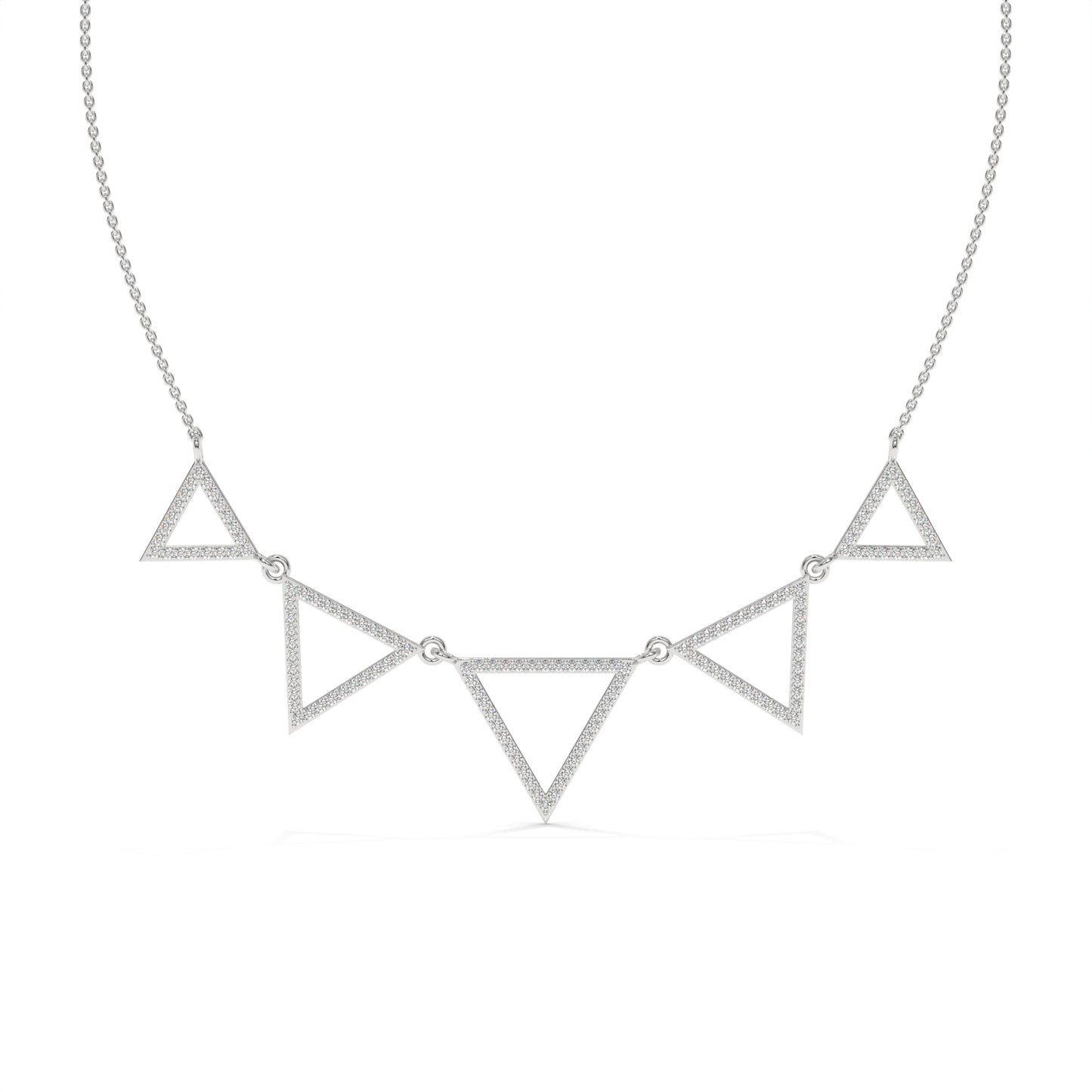 Geometric Diamond Station Necklace – 1.09 CTW